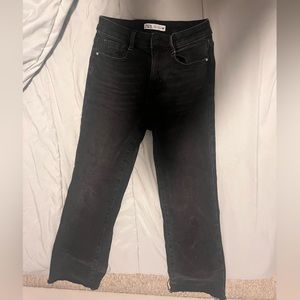 mini flare black jeans